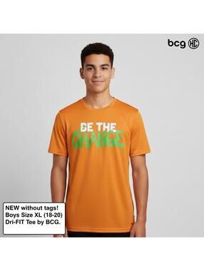 Boys XL (18-20) BCG Orange Dri-FIT Graphic Tee-Be The Change